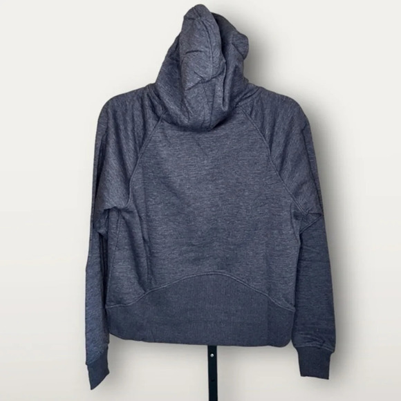 NWT ~ MEMBERS MARK RIBBED HALF ZIP HOODIE ~ THUMB HOLES IN WRIST ~  WOMENS GRAY - Picture 3 of 11